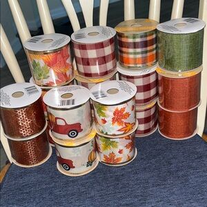 Fall Themed Ribbon Set 18 rolls. New